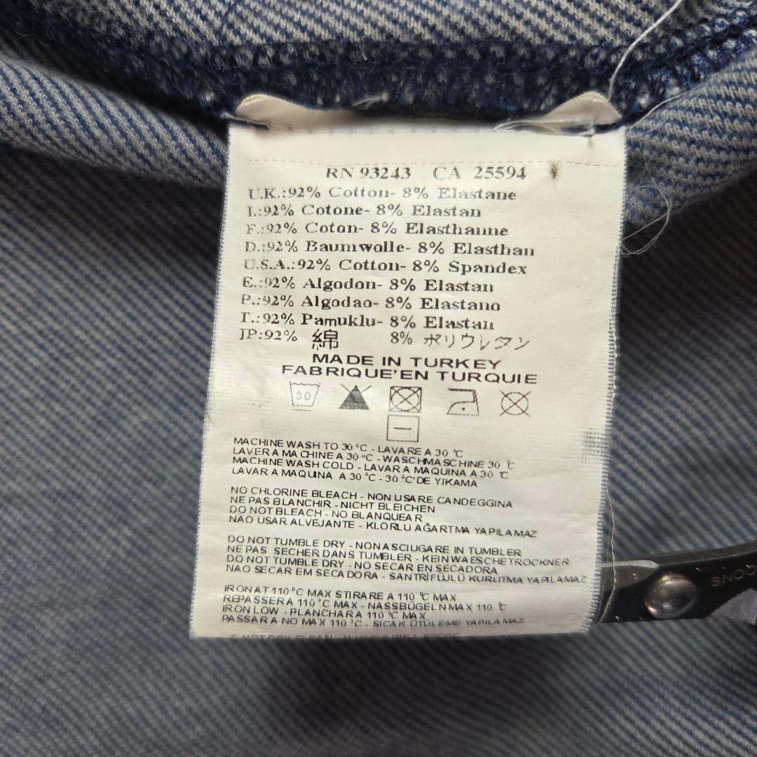 DIESEL ストレッチスリム デニムジャケット L インディゴ ロゴデザイン