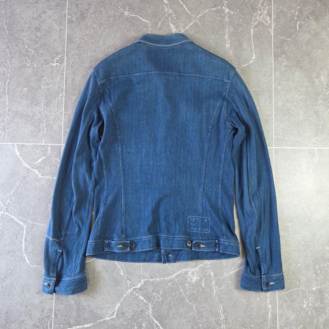 DIESEL ストレッチスリム デニムジャケット L インディゴ ロゴデザイン