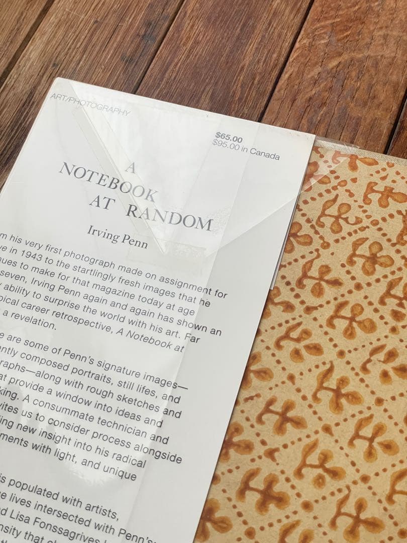 希少Irving Penn A Notebook at Random 写真集