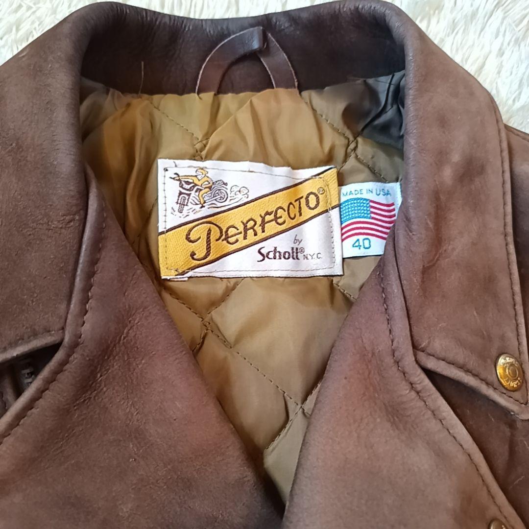 PERFECTO by Schott　ヌバックレザージャケット size 40