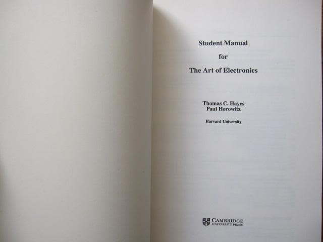 洋書 Student Manual for The Art of Electronic