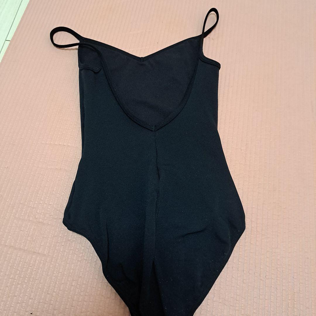 ローザンヌ 黒のVネックレオタード TSサイズ