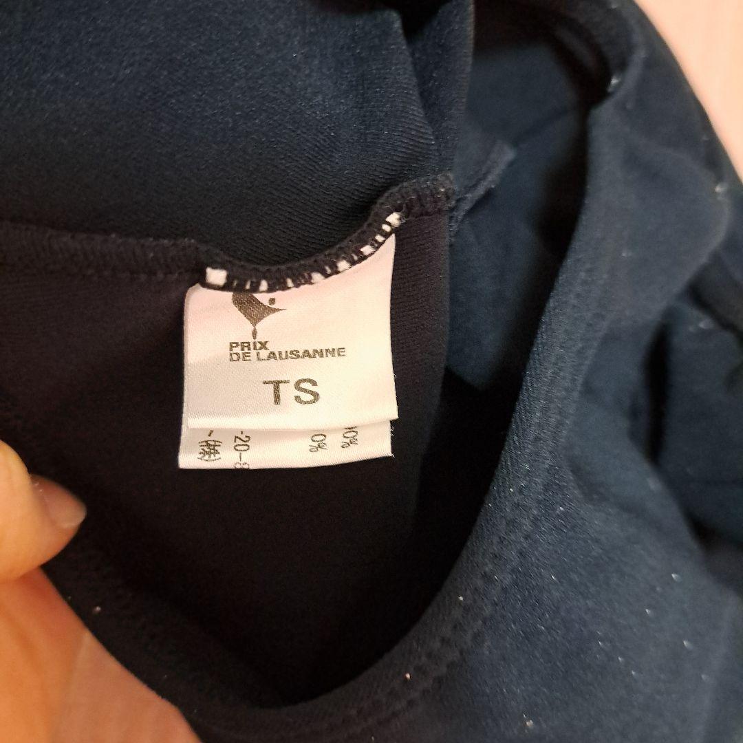 ローザンヌ 黒のVネックレオタード TSサイズ