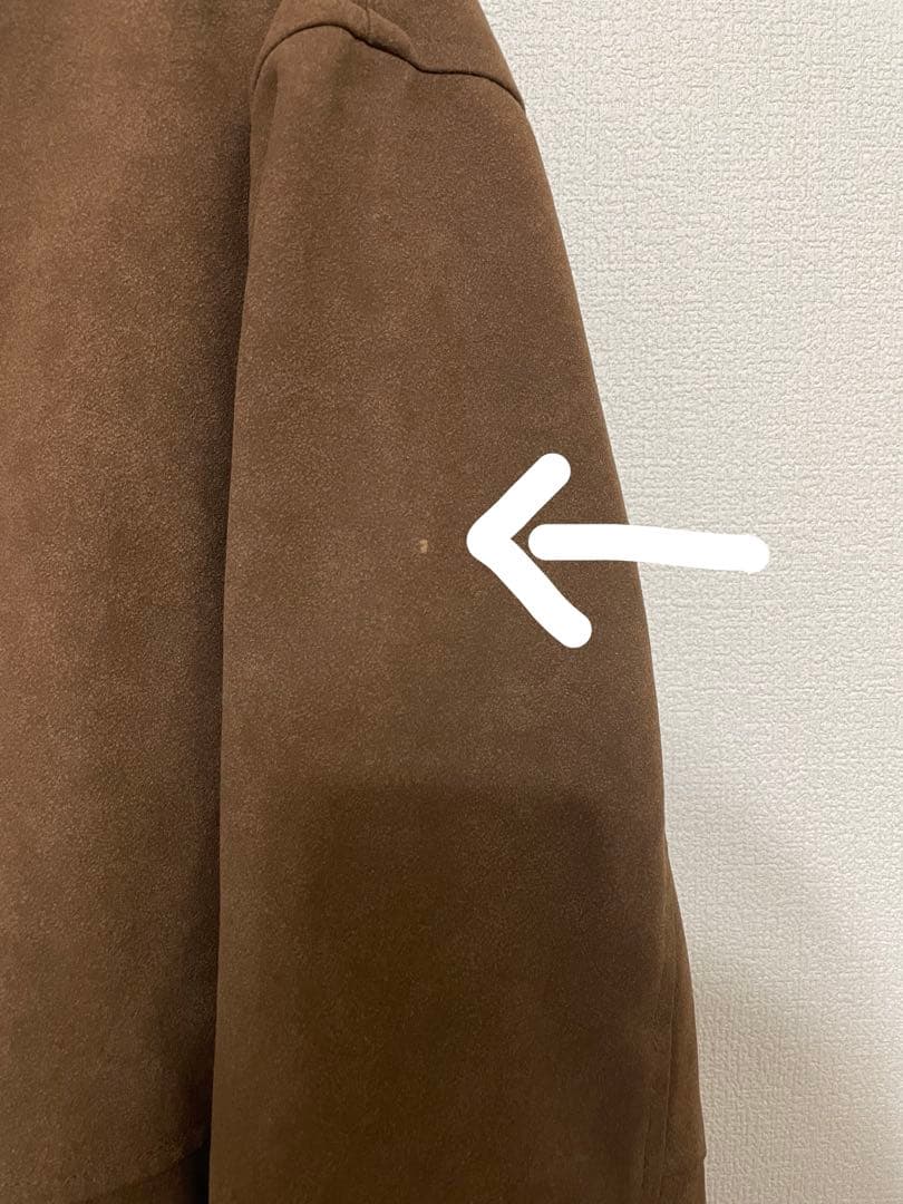 【まゆ】フェイクスエードショートコート　⚠︎一部生地の色の違う部分あり