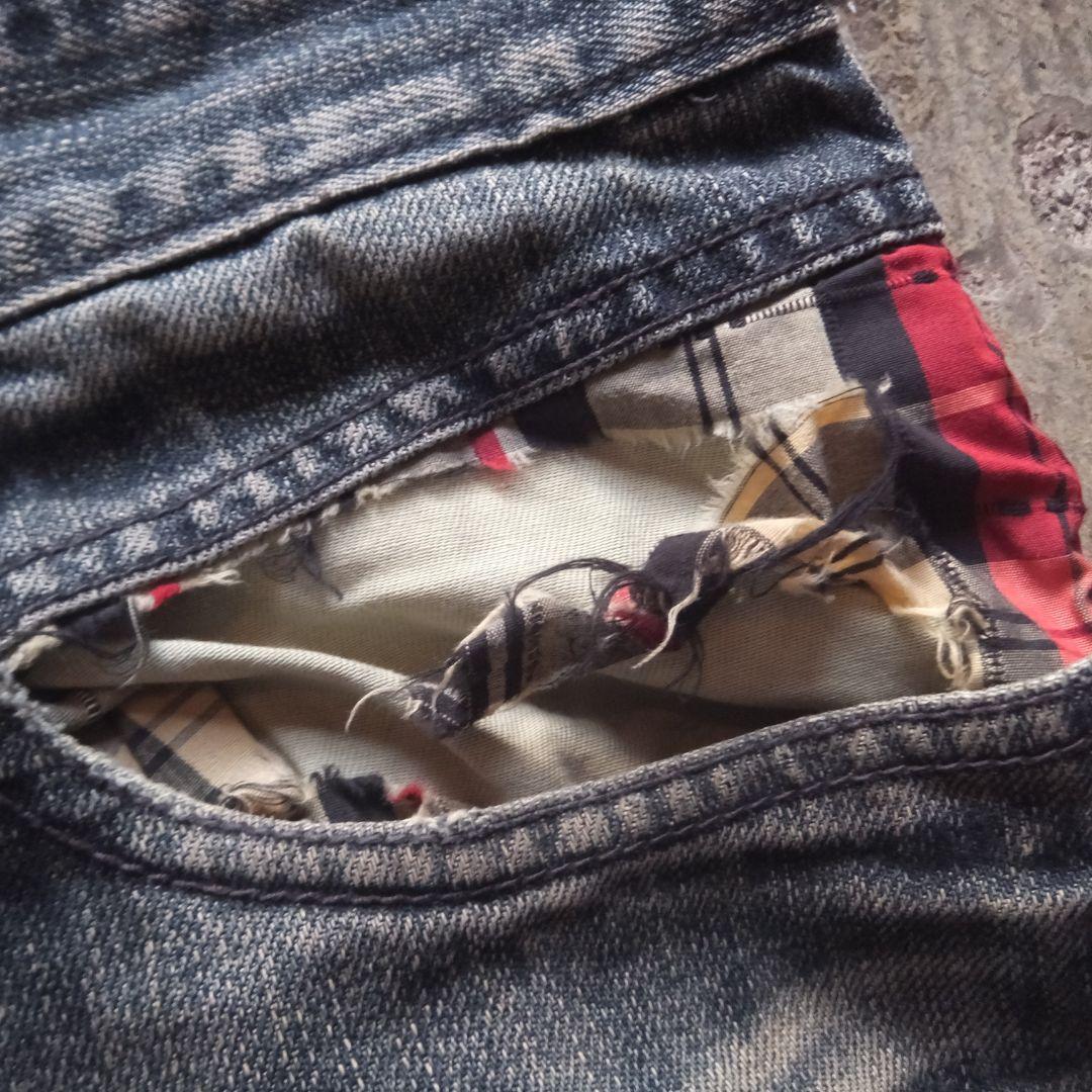 y2k 平成　ROCAWEAR ダメージ クラッシュ デニム　32