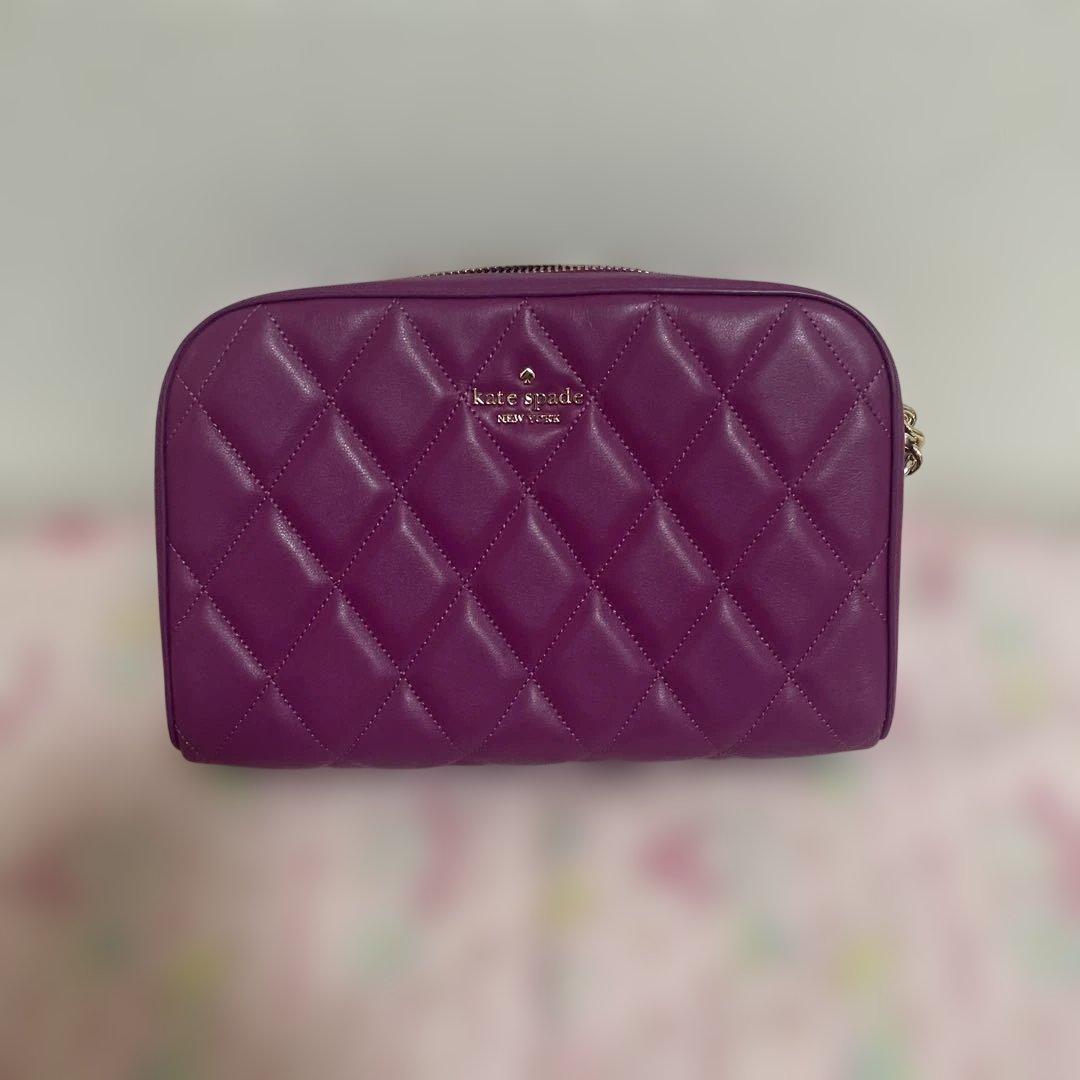 ☆新品☆kate spadeパープル キルティング ショルダーバッグ