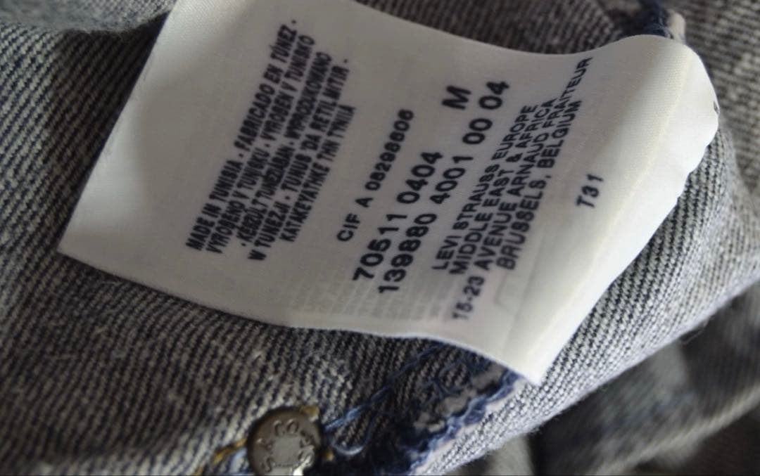 希少 Levi's 70511-04 ユーロ2nd Mサイズ