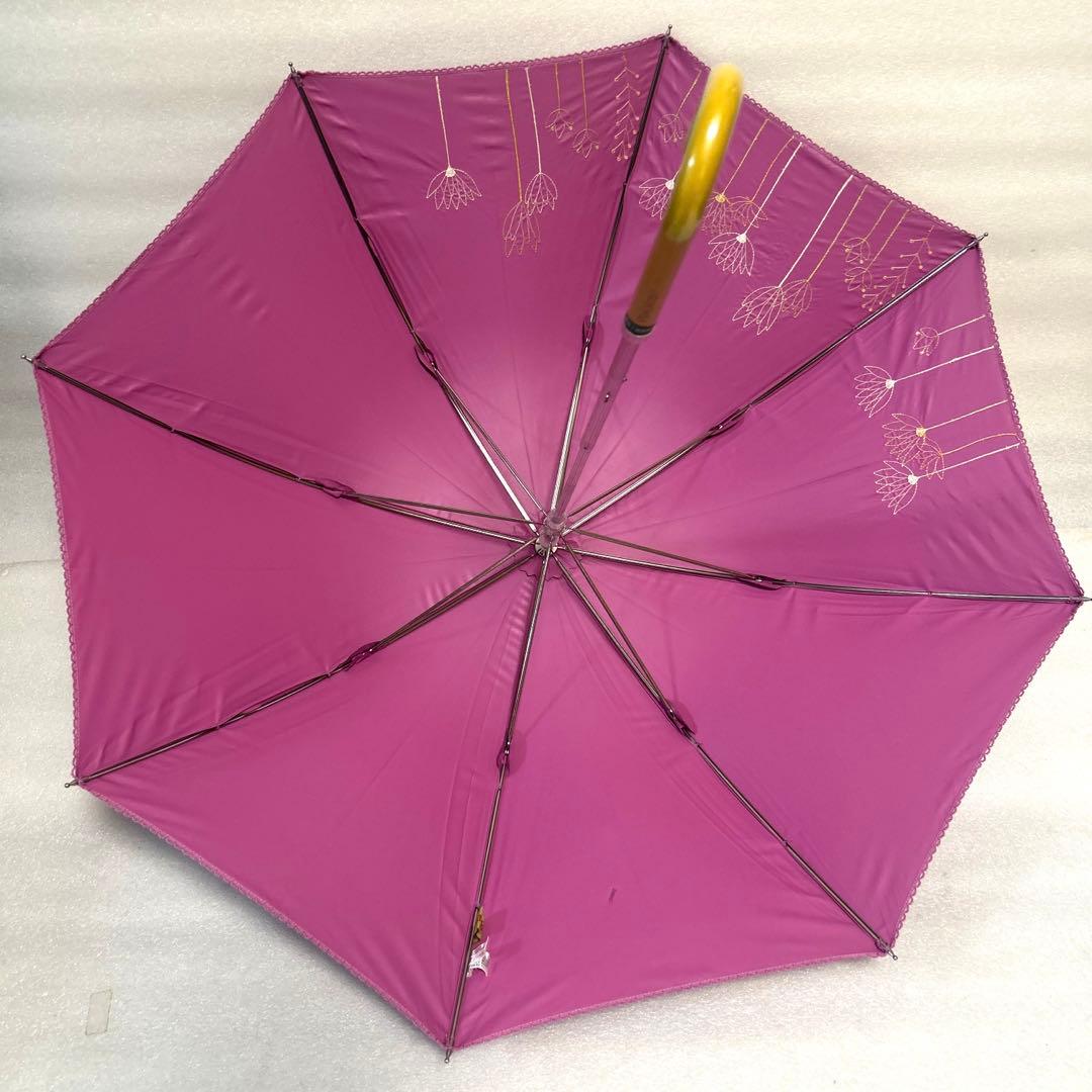 新品　ホコモモラJOCOMOMOLA ピンク花柄晴雨兼用長傘　シビラ　遮光UV