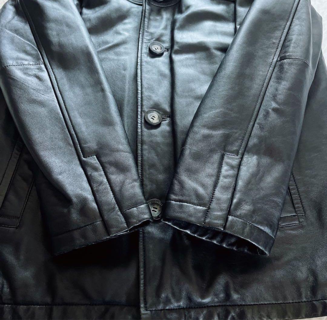 【GUESS CLASSICS】ラムレザージャケット ブラック