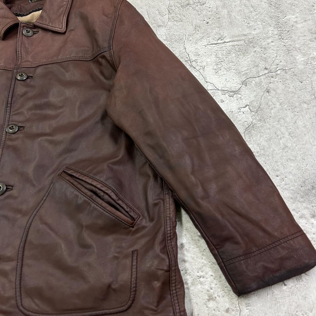 h*y様 columbia　レザーカーコート　レザージャケット　古着　ブラウン