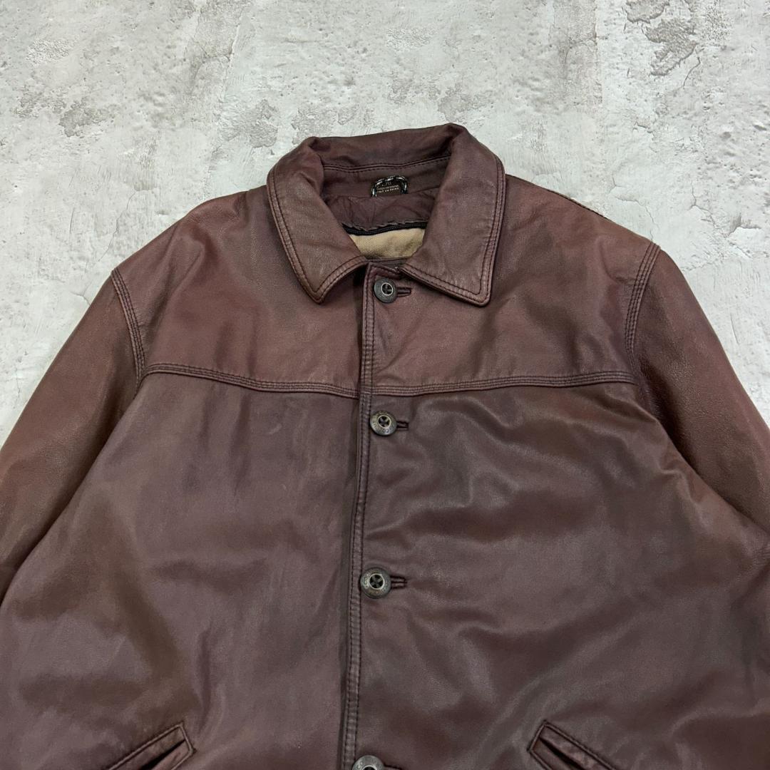h*y様 columbia　レザーカーコート　レザージャケット　古着　ブラウン