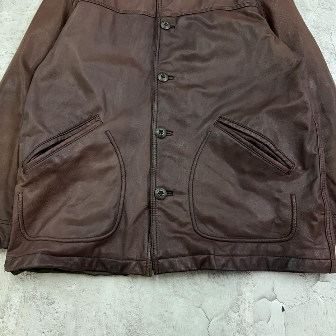 h*y様 columbia　レザーカーコート　レザージャケット　古着　ブラウン