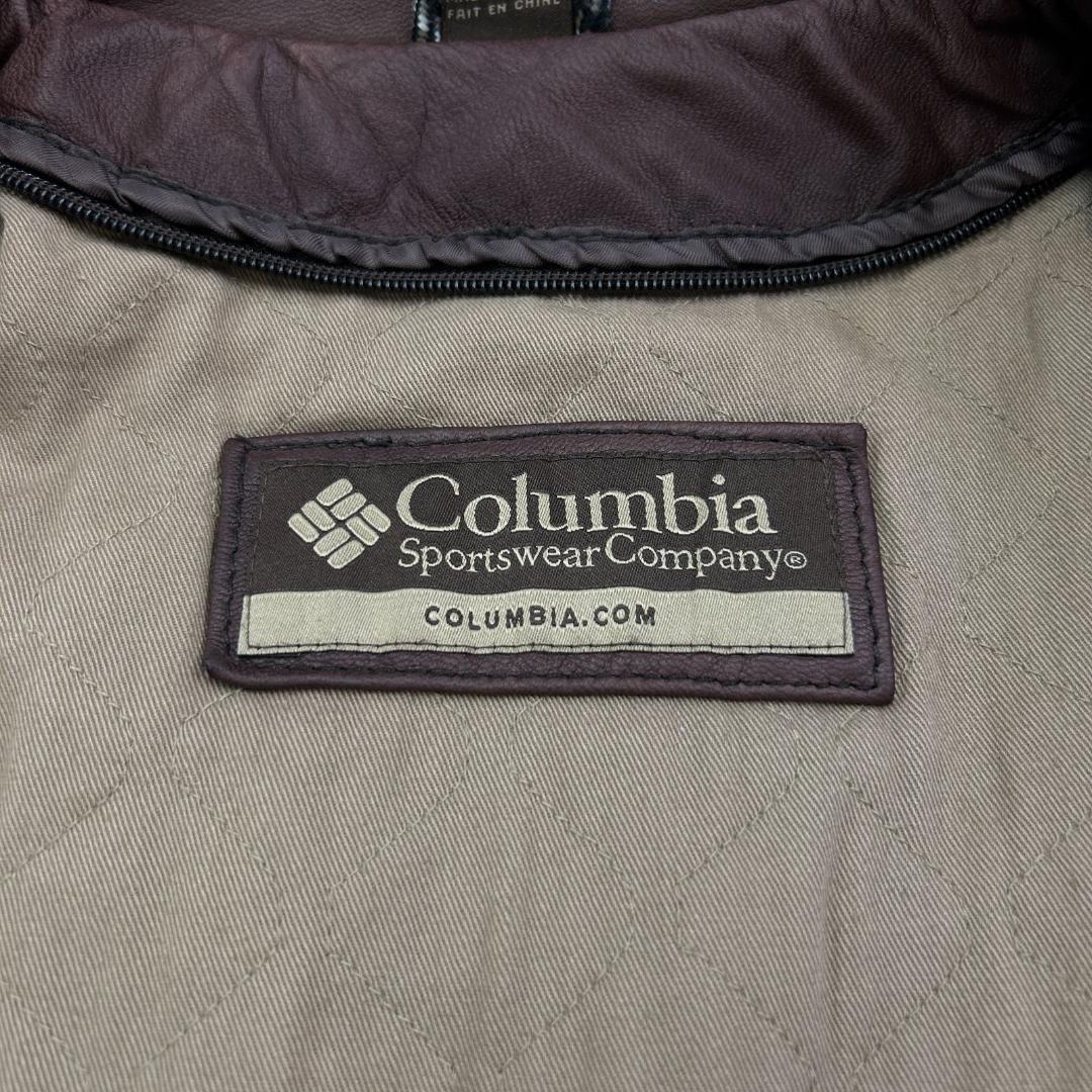 h*y様 columbia　レザーカーコート　レザージャケット　古着　ブラウン