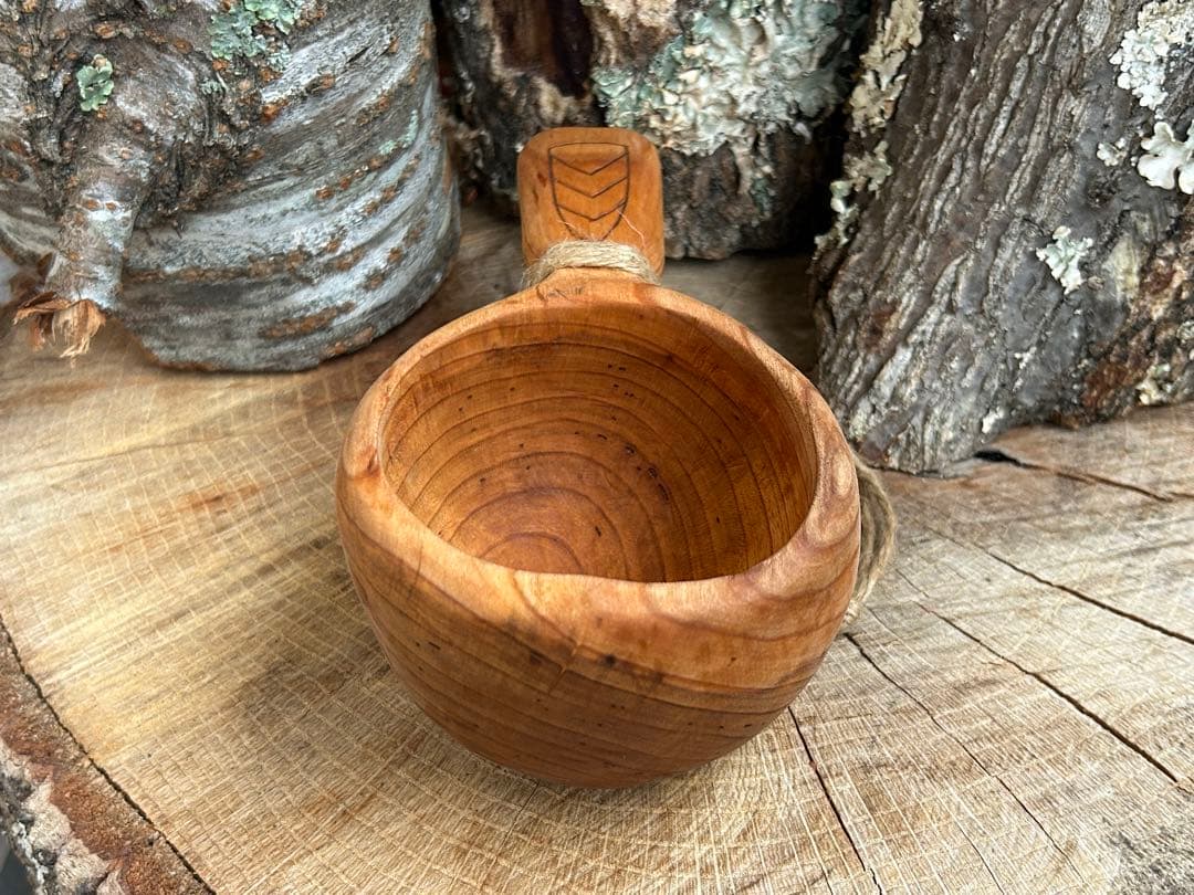 SUNSWOOD サンズウッド 山桜 kuksa ククサ　手彫り　ソロキャン野営