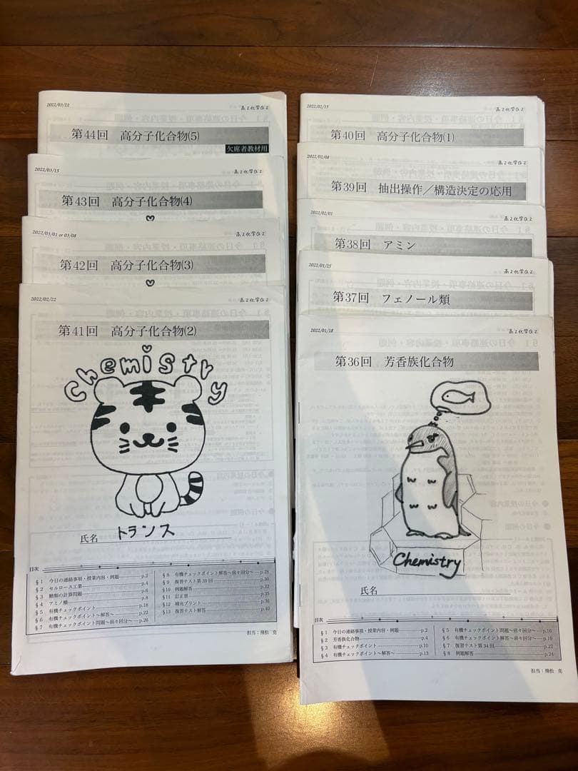 鉄緑会　高2化学　授業冊子