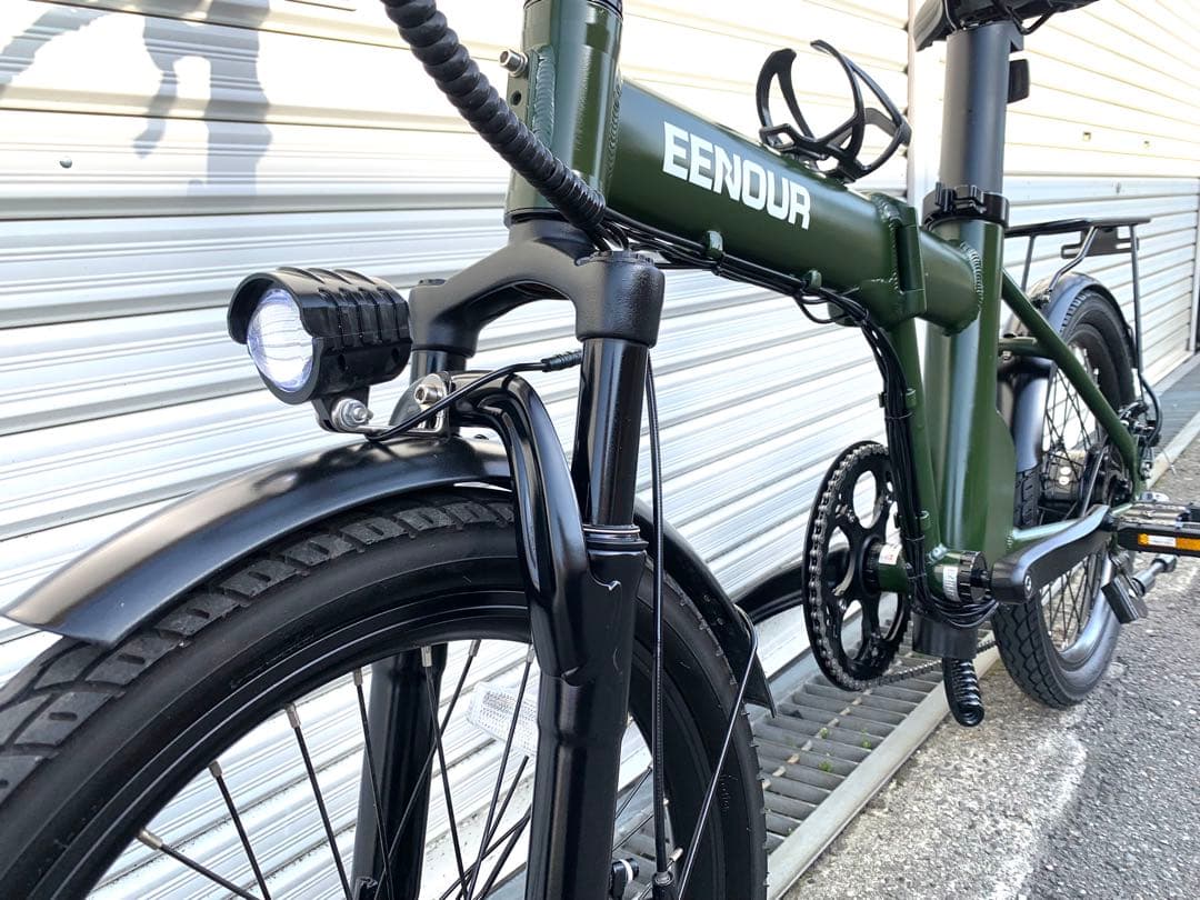 送料無料EENOURディスクMTB折り畳み電動アシスト自転車20インチ動作確認済