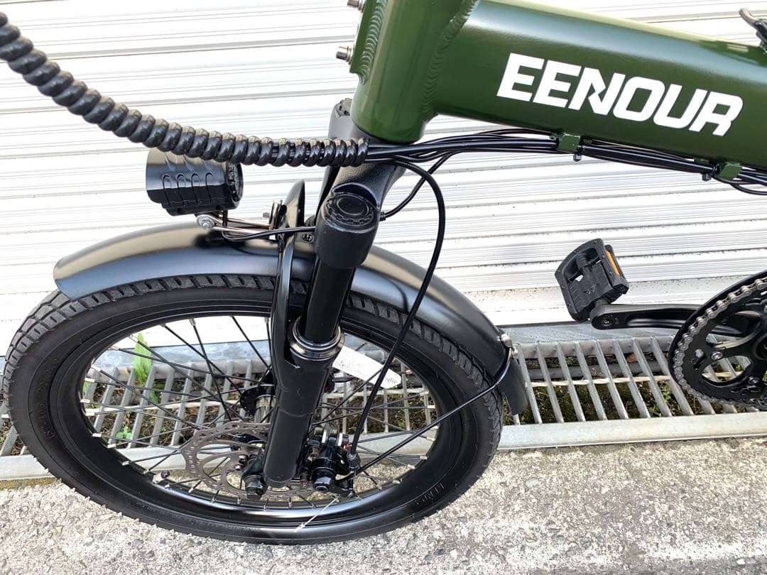 送料無料EENOURディスクMTB折り畳み電動アシスト自転車20インチ動作確認済