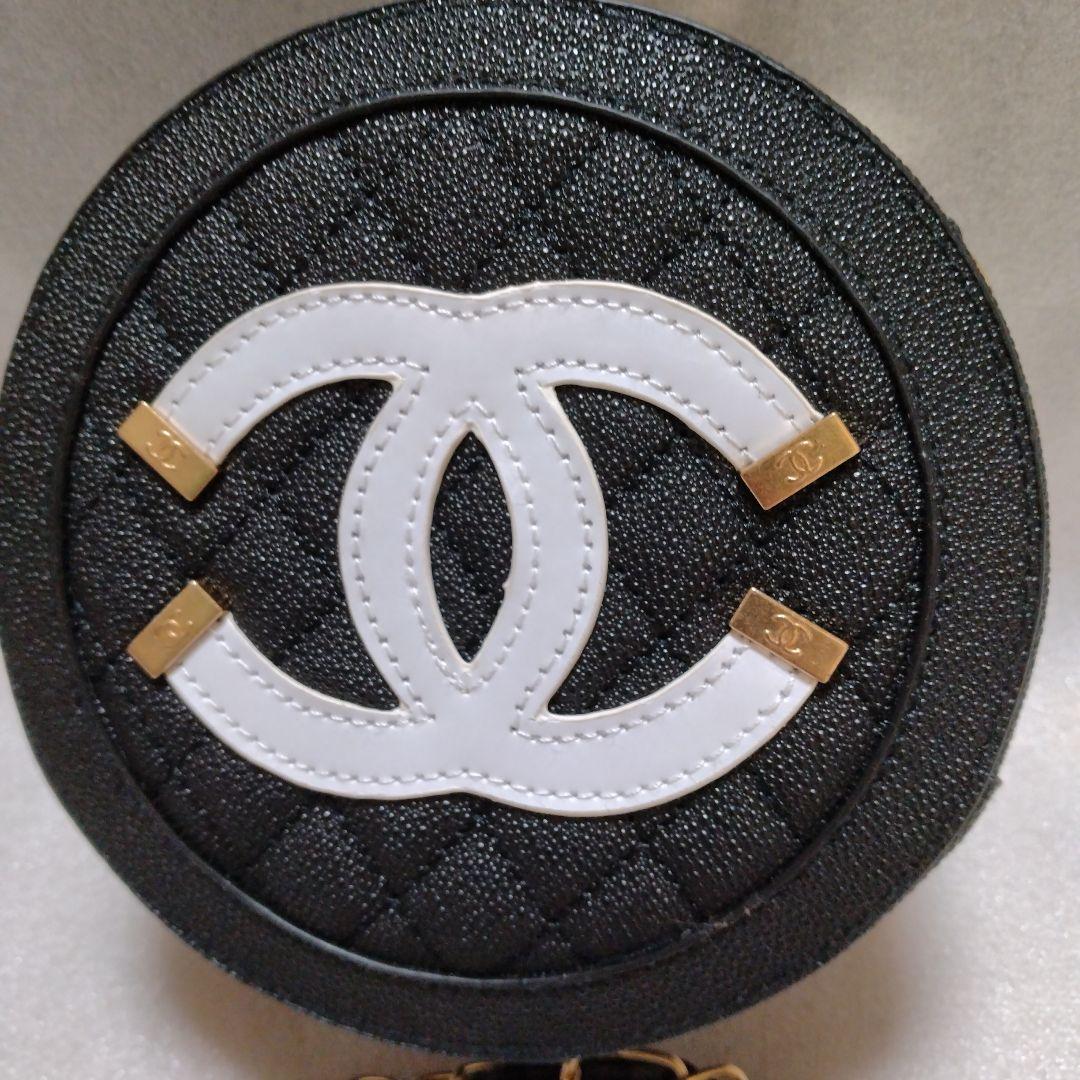 未使用美品 CHANEL ノベルティ ショルダーバッグ タンバリンバッグ 黒