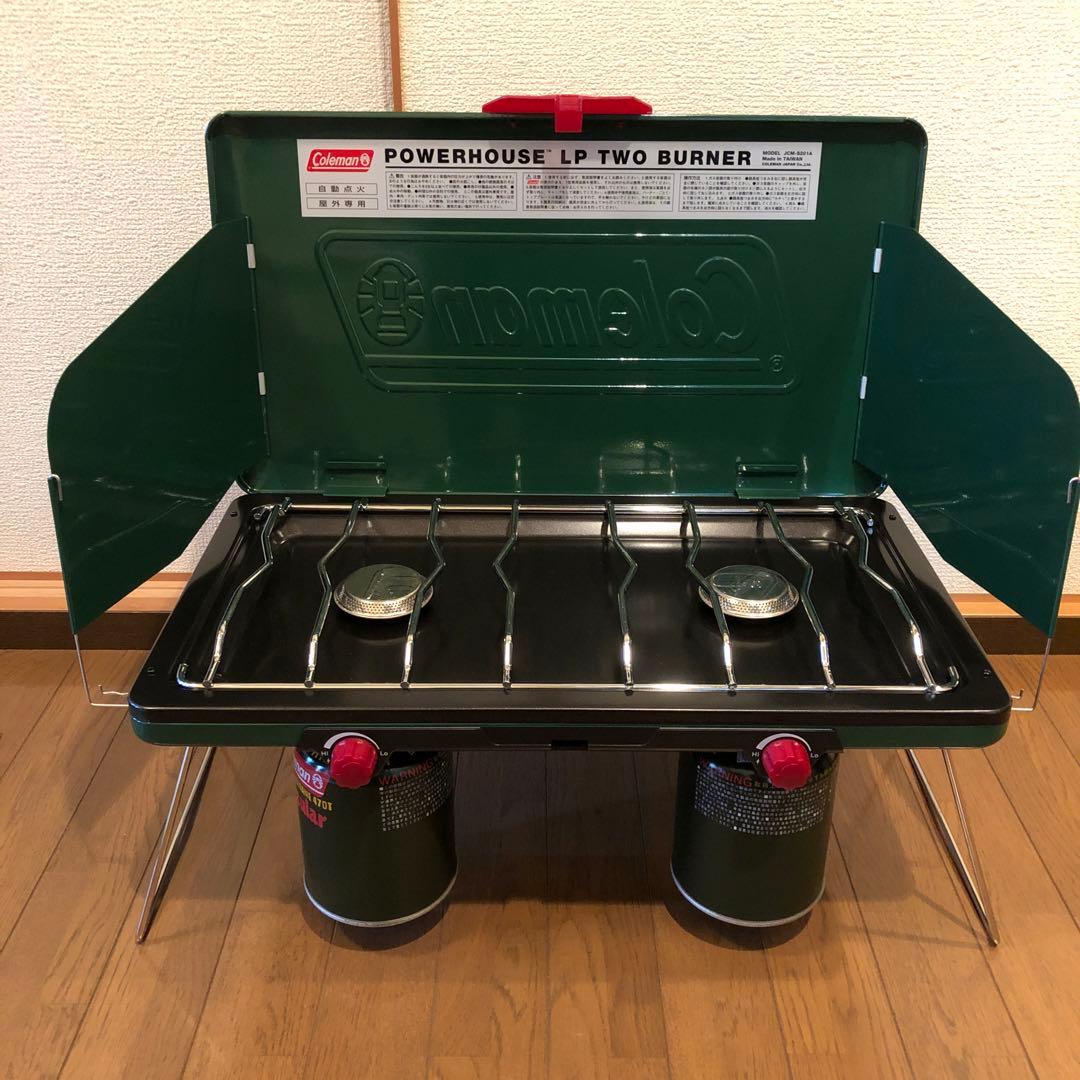 コールマン Coleman パワーハウス LPツーバーナーコンロ 美品