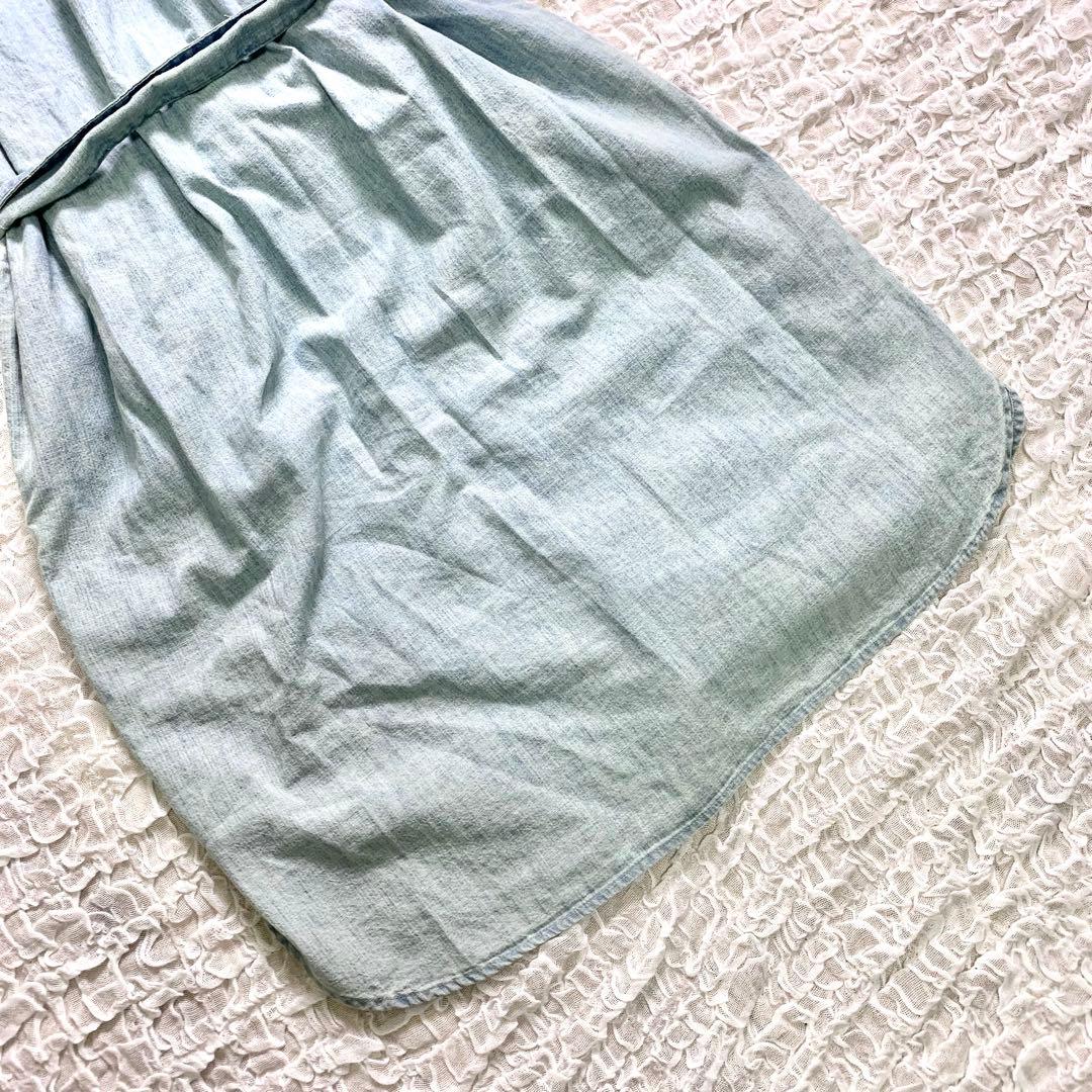 POLO RalphLauren デニム シャツワンピース ベルト　ロゴ刺繍