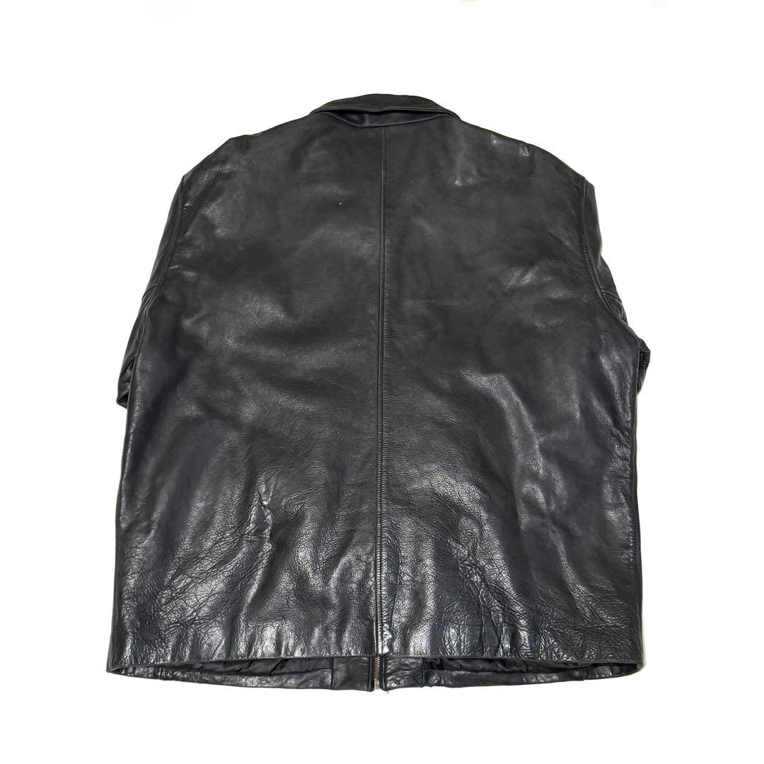 k*様 90s OLD GAP 本革 レザージャケット 2XL 希少サイズ 紺タ