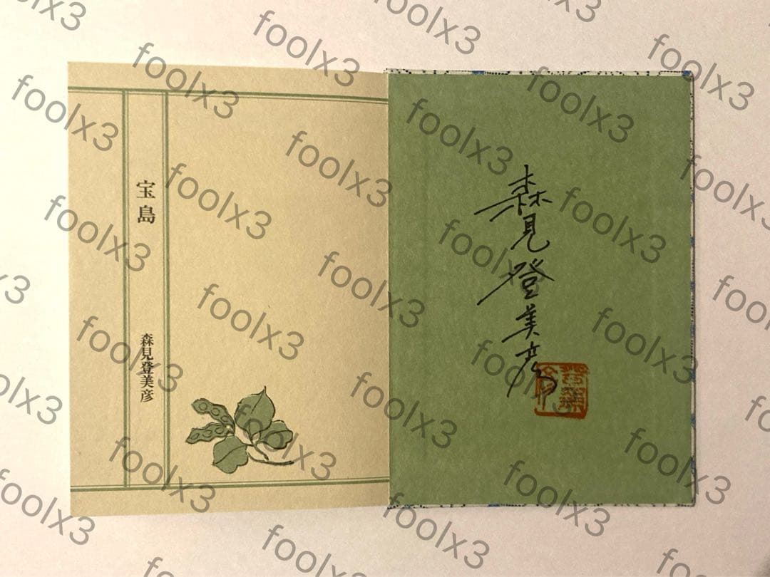 な*な様 宝島　森見登美彦　直筆サイン本