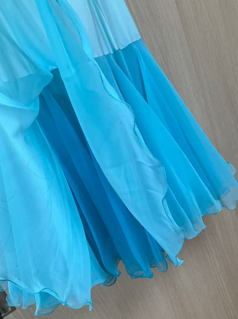 美品　タカダンス　社交ダンススタンダードドレス　豪華なスワロフスキー　競技用