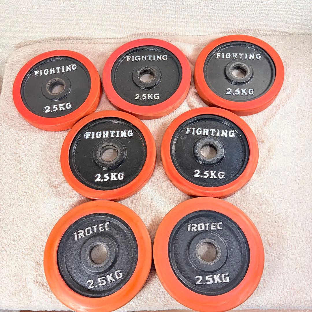 FightingRoad ダンベルプレート2.5kg×7セット 計17.5kg