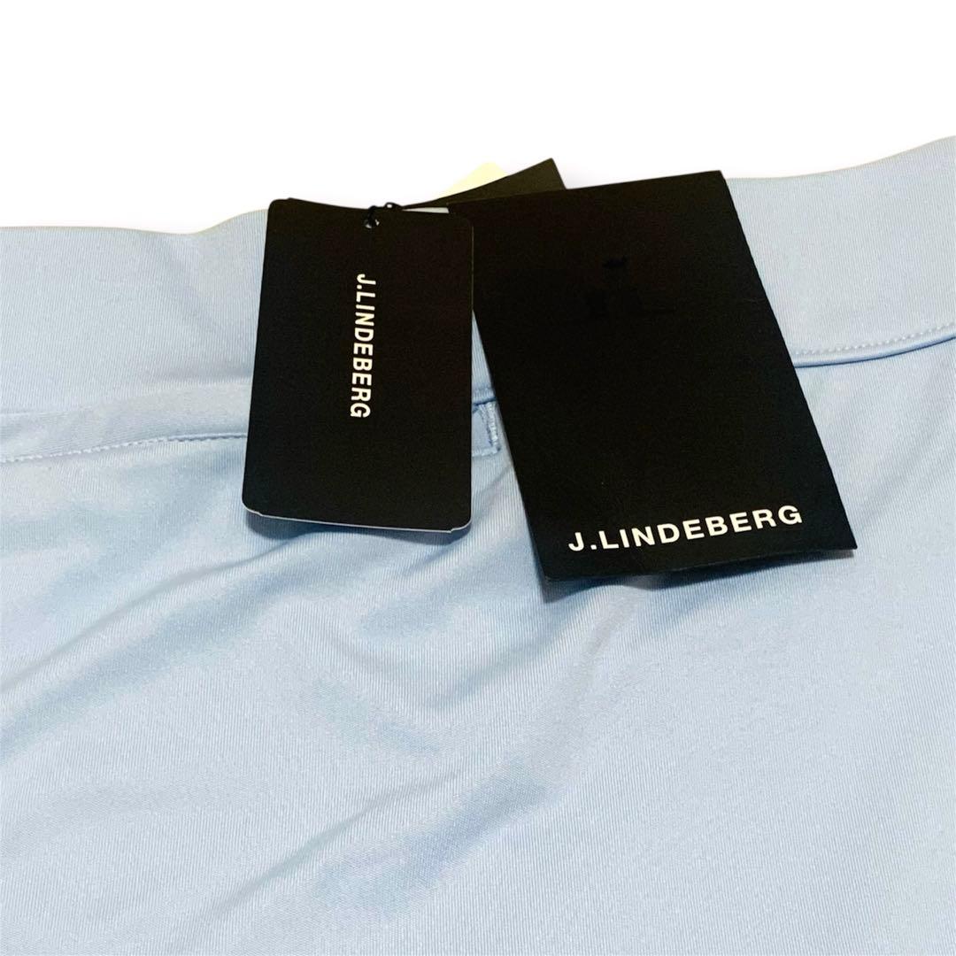 J.LINDEBERG ゴルフウェア ゴルフスカート 3本ライン ロゴ ブルー