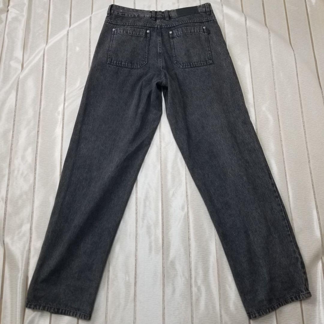 【エアジョーダン】ブラック ワイドデニムパンツ 32インチ M