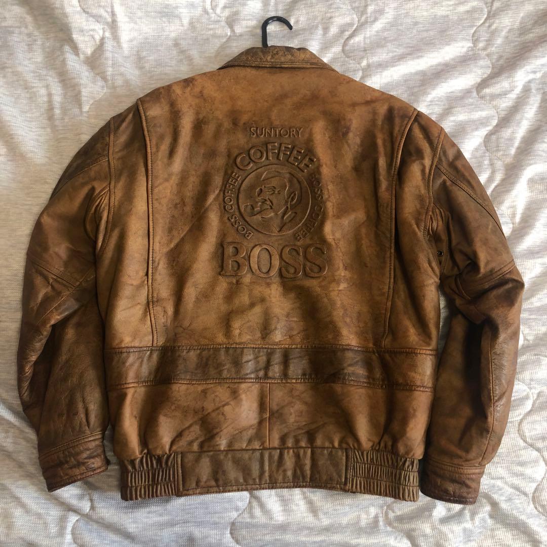 USED vintage BOSS ブラウン レザージャケット