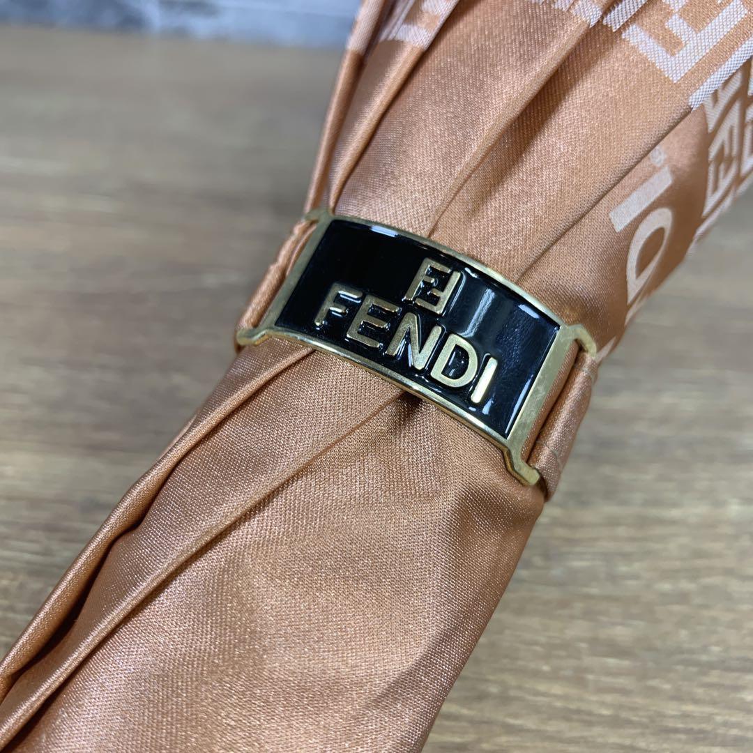 FENDI　フェンディ　長傘　60㎝　8本骨　オレンジ　晴雨兼用傘　ムーンバット