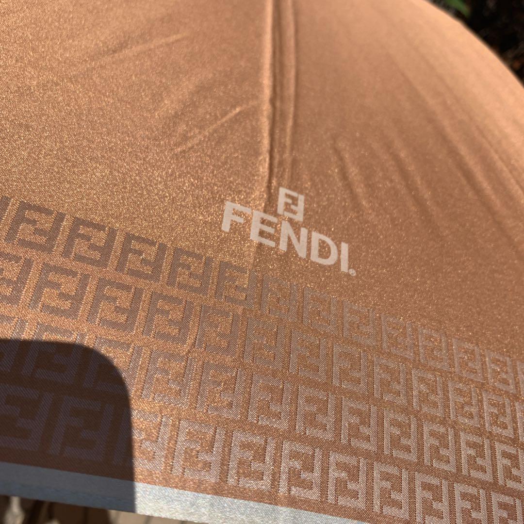 FENDI　フェンディ　長傘　60㎝　8本骨　オレンジ　晴雨兼用傘　ムーンバット