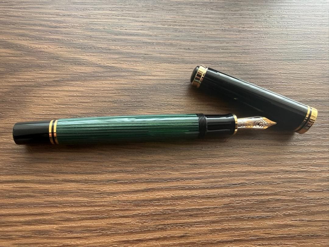Pelikan/ペリカン 万年筆 M400 緑縞 F