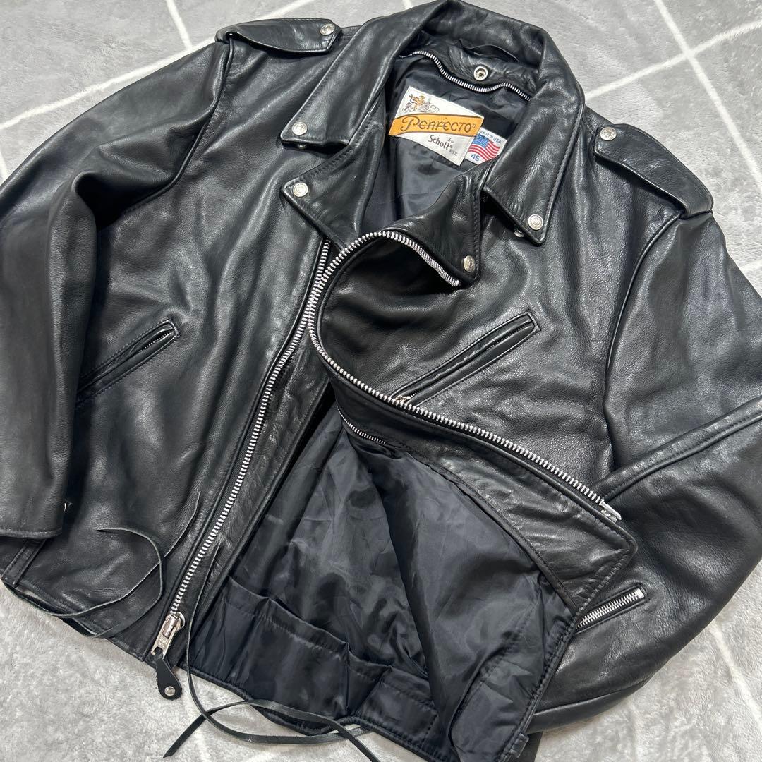 【幻の46size】 最高傑作 SCHOTT レザージャケット 極上品 XXL