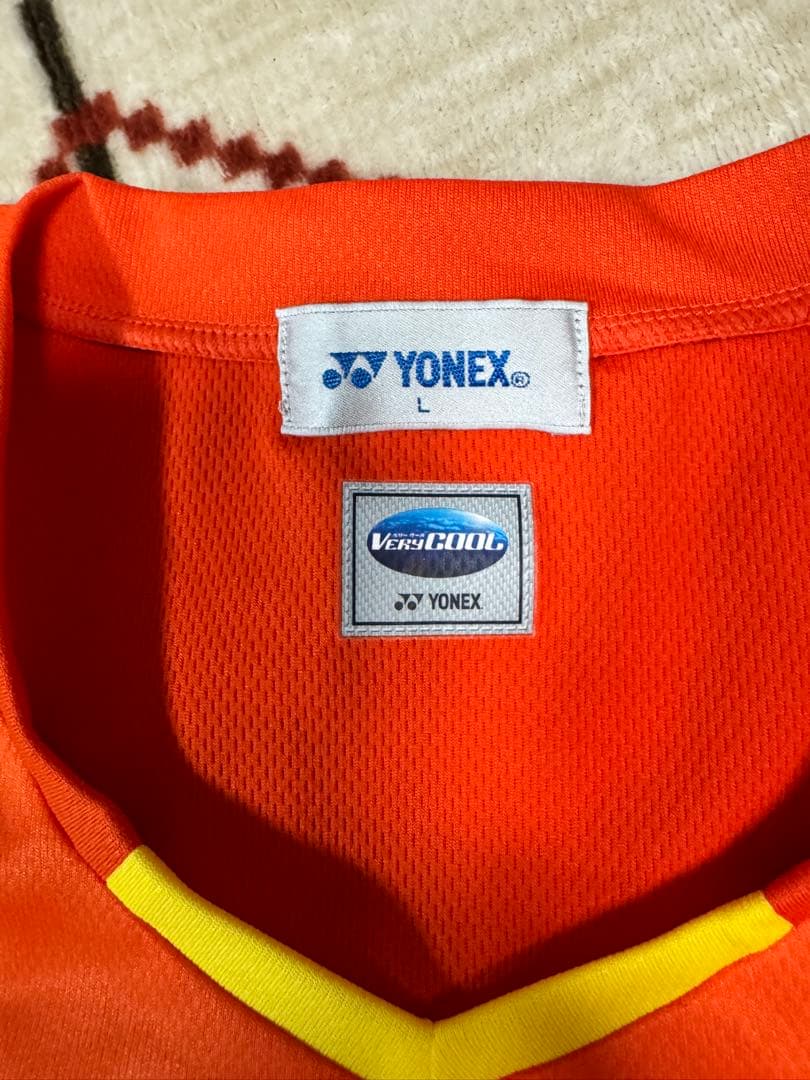 YONEX バドミントンウェア レディース　Lサイズ オレンジ　ペアセット