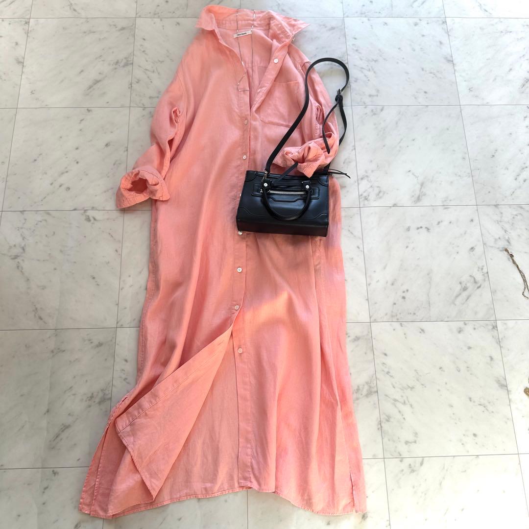 美品 定価3.4万円　ウィムガゼット ラミー リネンシャツワンピース 36