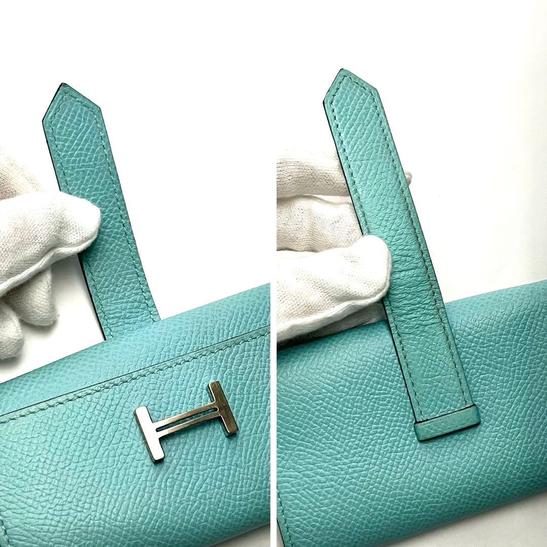 正規品付属品付　エルメス　キーケース 4連　ベアン ブルーアトール　HERMES
