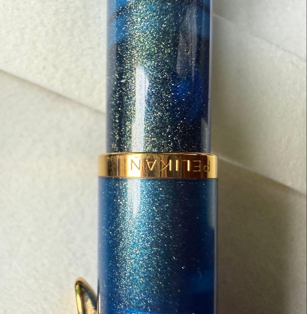 【限定】PelikanペリカンクラシックM200 ゴールデンラピス万年筆インク付