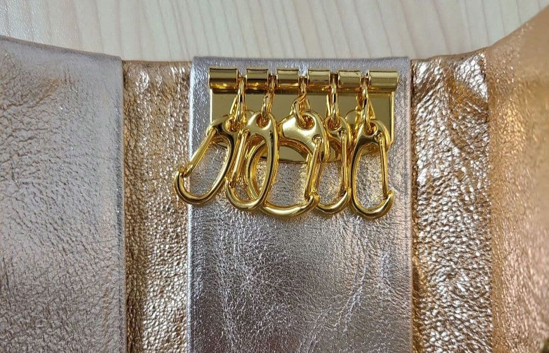 ツモリチサト マルチドット キーケース 本革 ピンク 猫 新品