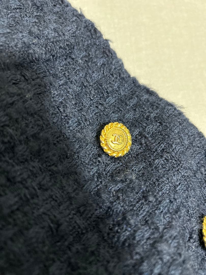 CHANEL ネイビー ツイードジャケット