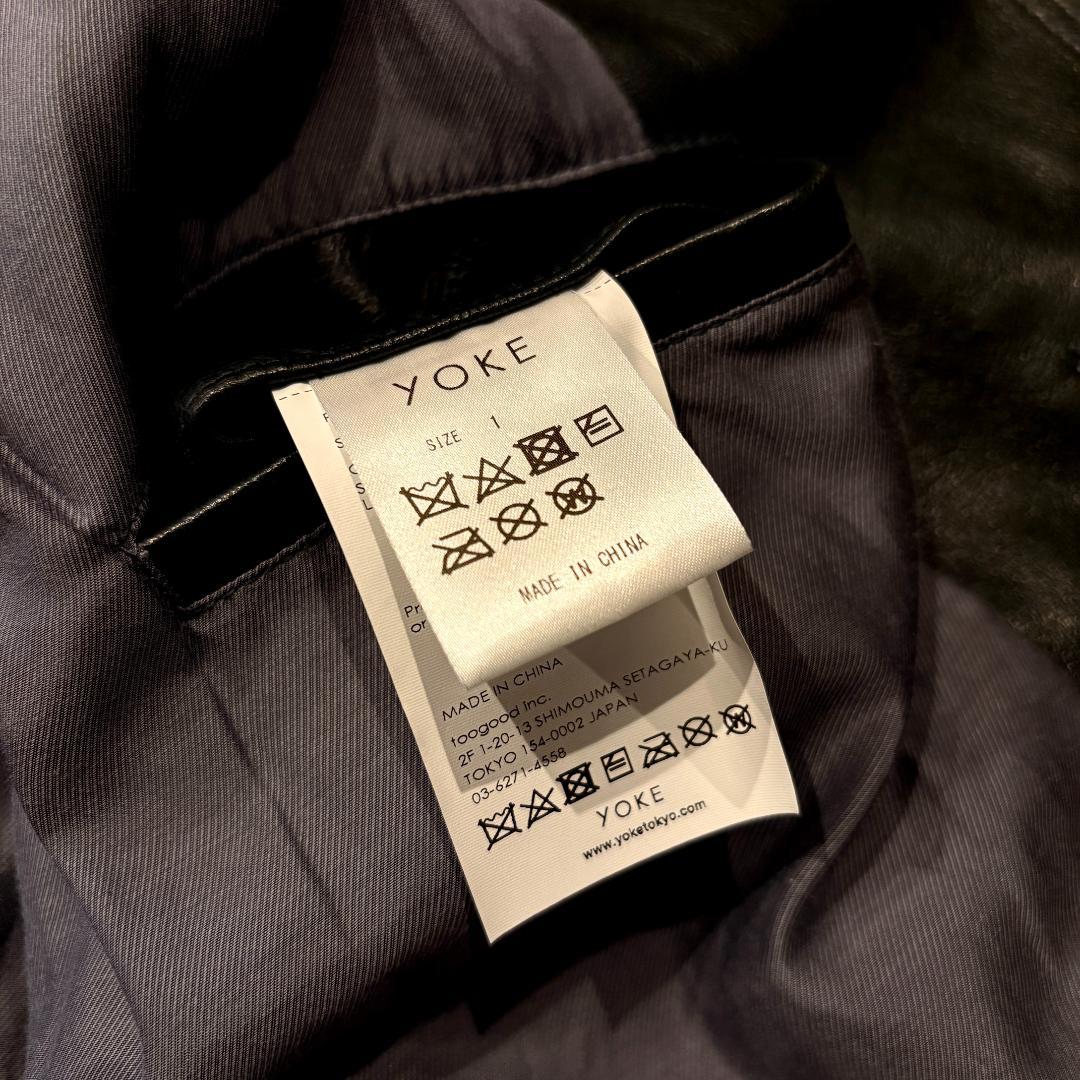 美品 YOKE CUT-OFF LEATHER CAR COAT 希少サイズ1