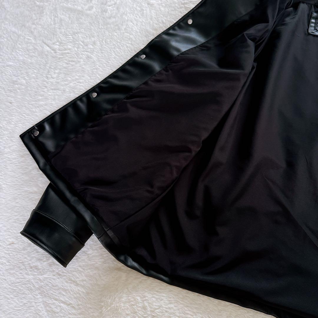 【ZARA】フェイクレザージャケット ブラック Lサイズ