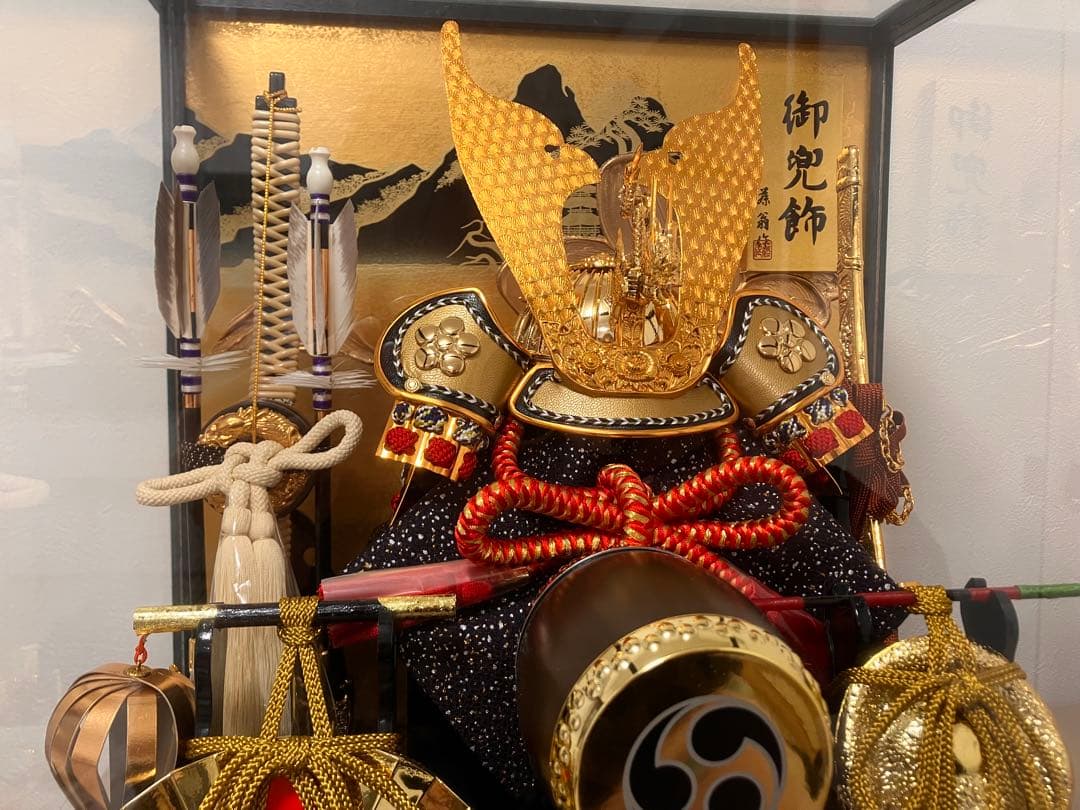 【極美品】楽天1位現行品⭐️五月人形 兜飾り 藤翁作「富岳」ケース飾り コンパクト
