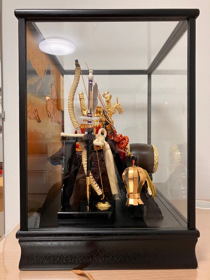 【極美品】楽天1位現行品⭐️五月人形 兜飾り 藤翁作「富岳」ケース飾り コンパクト