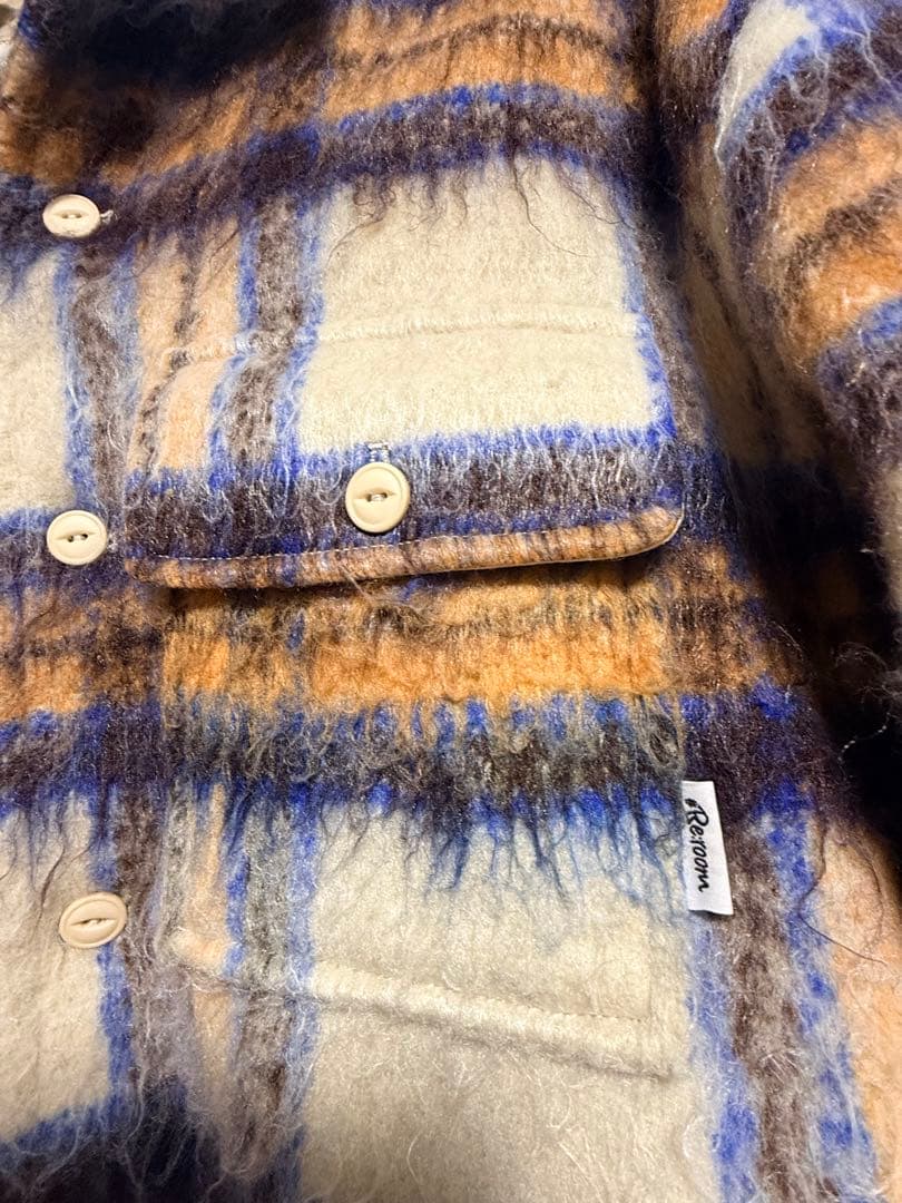 ジャケット・アウター SHAGGY CHECK PADDING LINER BIG JACKET