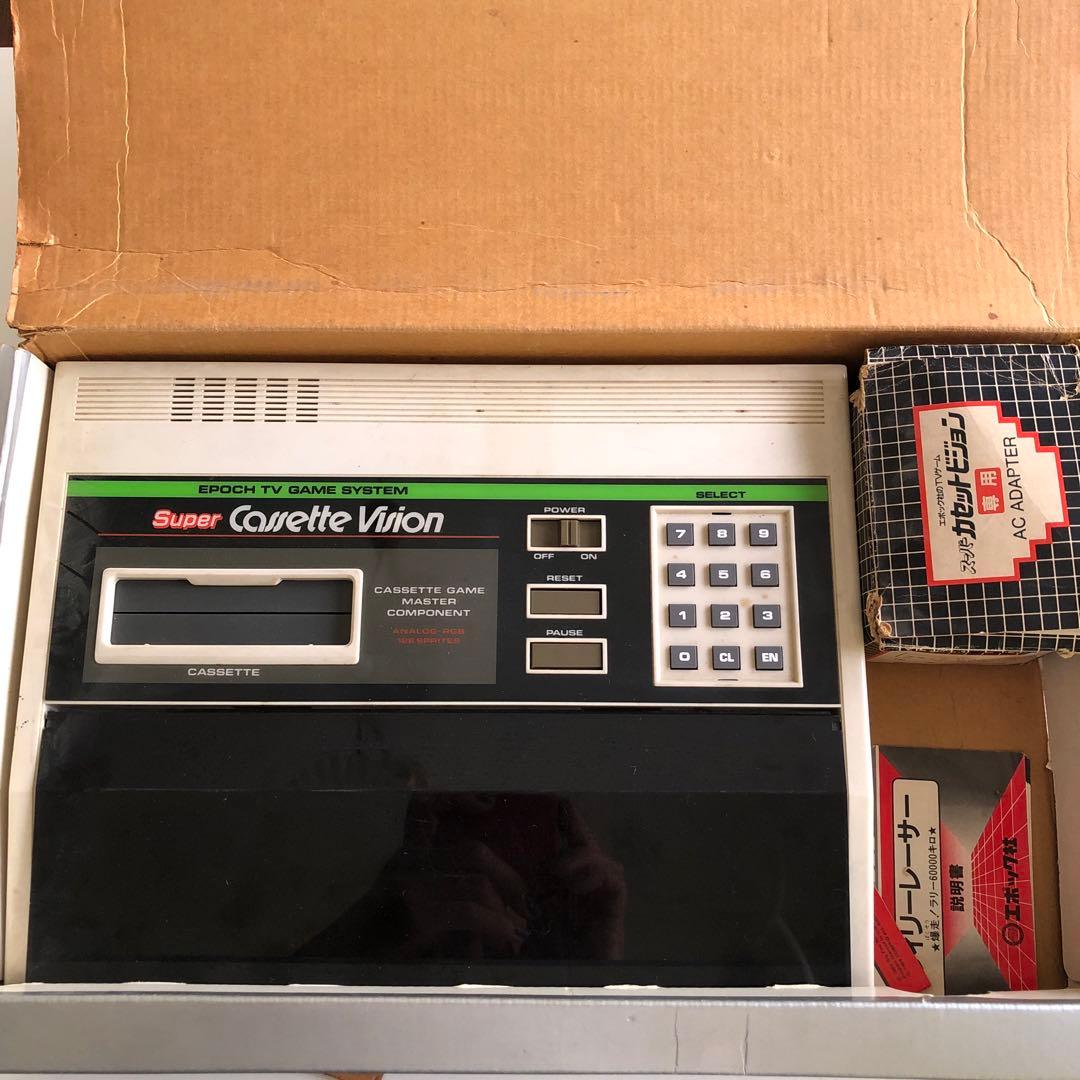 スーパーカセットビジョン 本体 1984年製　カセット4本　エポック社TVゲーム
