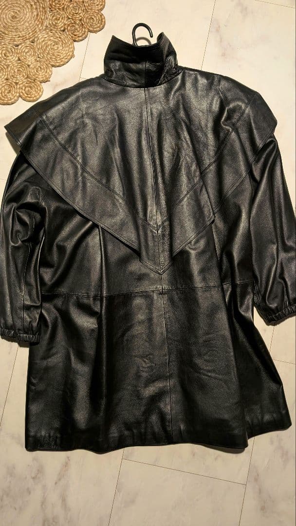 定価80万 PIERRE BALMAIN ラムレザー ロングジップブルゾン