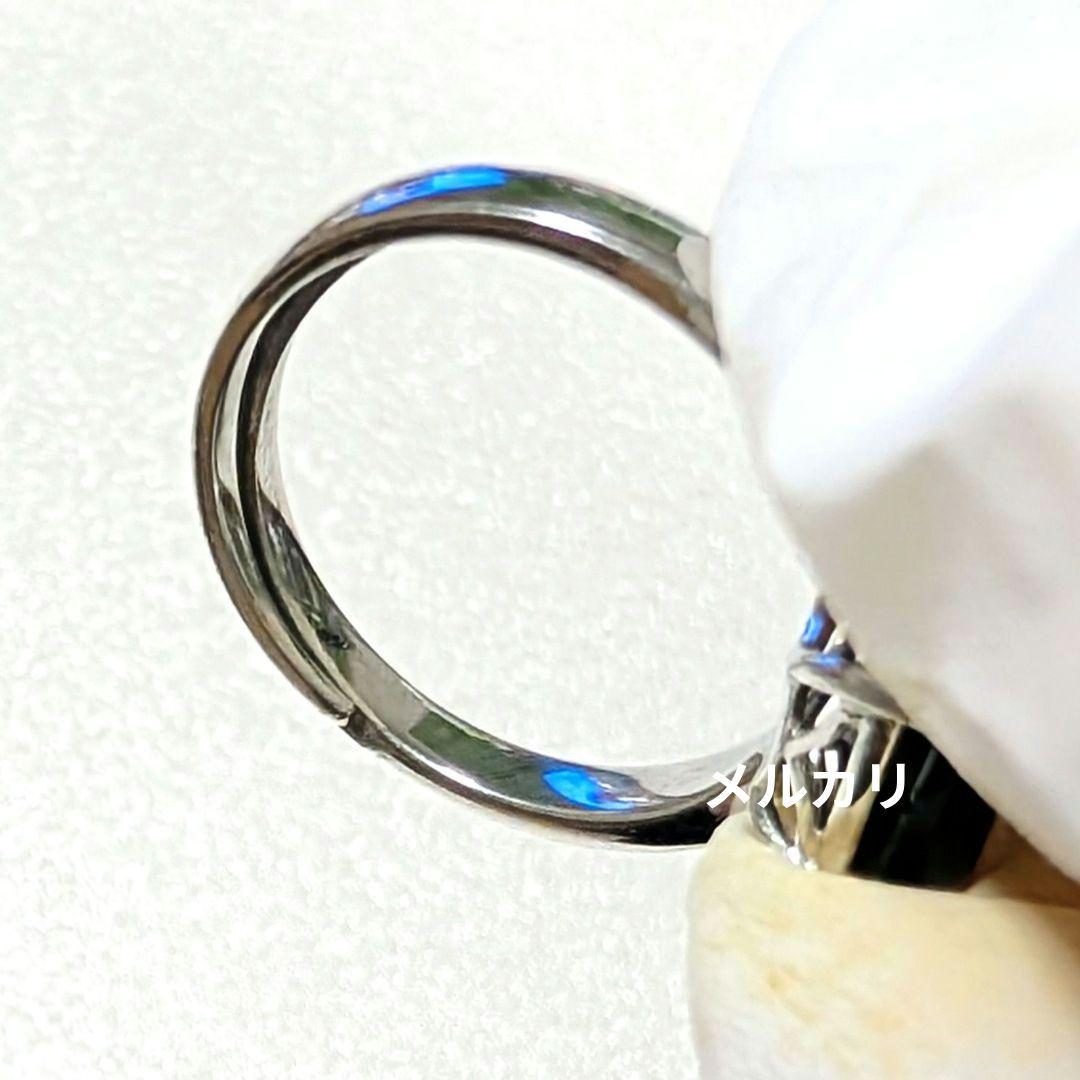 【鑑別書付き】天然モルダバイトリング SILVER925 フリーサイズ