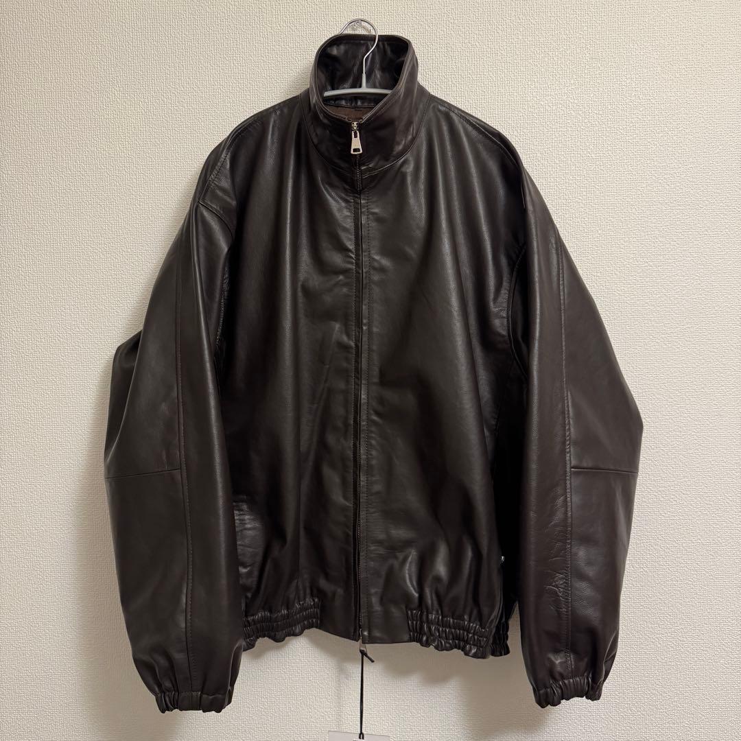 新品YOKE Carf Leather Truck Jacket brown 3